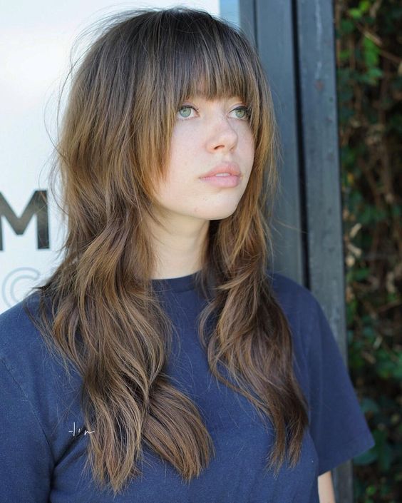  Cute Angled Long Hair with Bangs