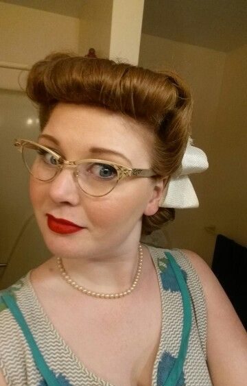 Attractive Retro Bangs with Victory Rolls Embrace