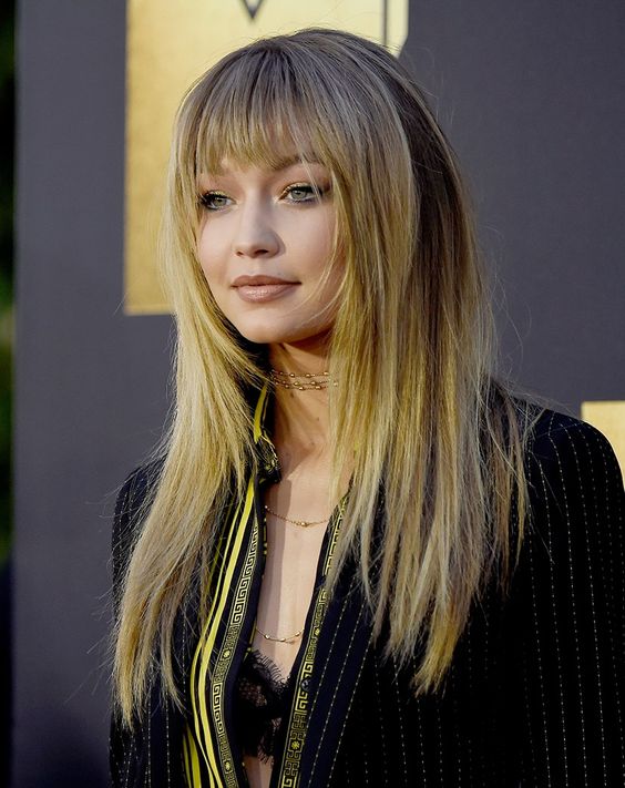 Textured borderline Long Hair with Bangs